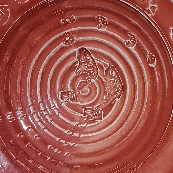 Vintage Michael Kennedy Studio Pottery Fish Bowl.  Signed - Picture 5 of 9